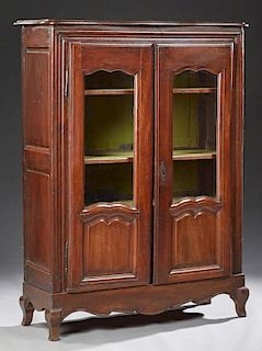 Louis XV Style Carved Oak Bookcase, 19th c., the s