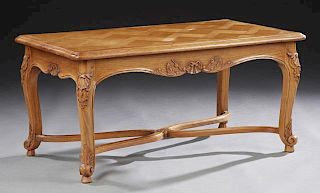 French Carved Oak Louis XV Style Coffee Table, 20t