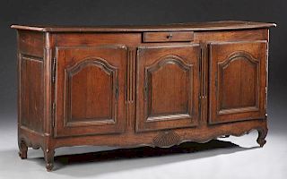 French Louis XV Style Carved Oak Sideboard, 19th c