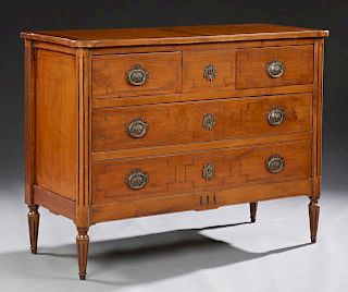 French Louis XVI Style Carved Cherry Commode, earl