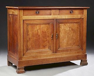 French Louis Philippe Carved Elm Sideboard, late 1