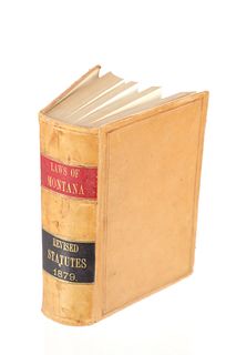 1879 Montana Territory Leather Bound Statues
