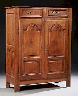 French Louis XIV Carved Walnut Cupboard, mid 19th
