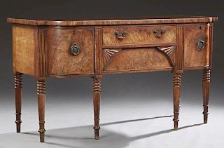 English George IV Style Carved Mahogany Sideboard,