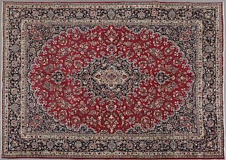 Semi Antique Persian Mashad Carpet, 9' 3 x 12' 7