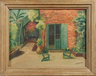 A. Reynolds Tuttle, "French Quarter Patio," 20th c