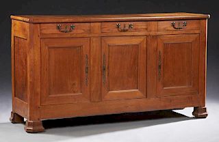 French Louis Philippe Style Carved Oak Sideboard,