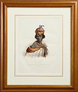 "Anne Zingela, Reine des Matampa," 19th c., colore