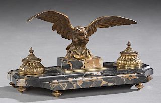 French Gilt Bronze and Highly Figured Black Marble