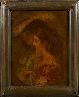 French School, "Portrait of a Woman in Profile," m