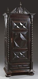 French Louis XIII Style Carved Walnut Bonnetiere,