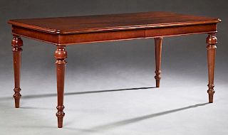 English Victorian Style Carved Mahogany Dining Tab