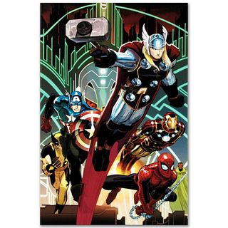 Marvel Comics "Avengers #5" Numbered Limited Edition Giclee on Canvas by John Romita Jr. with COA.