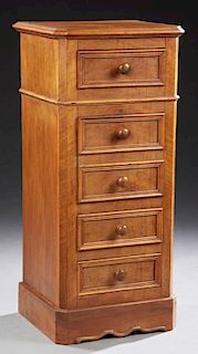 French Louis Philippe Style Carved Walnut Nightsta