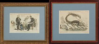 Two Civil War Satirical Prints, "The Scorpion," Ma