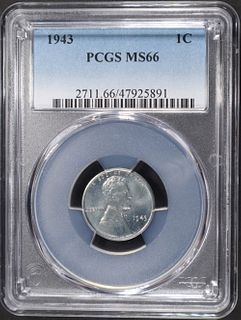1943 LINCOLN CENT PCGS MS-66