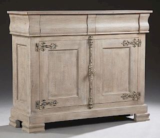 French Provincial Style Polychromed Carved Mahogan