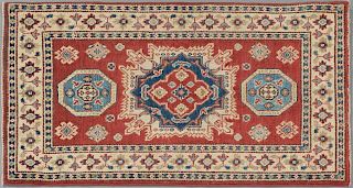 Uzbek Kazak Carpet, 2' 6 x 4' 1