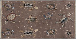 Turtle Pictorial Carpet, 4' 1 x 6' 4