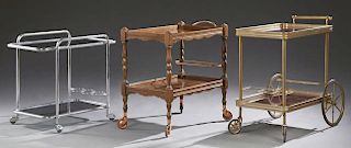 Group of Three French Rolling Dessert Carts, 20th