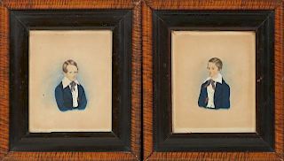 English School, "The Brothers," 19th c., pair of w