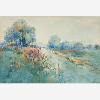   Kathryn E. Cherry Watercolor Landscape (1919)