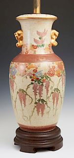 Japanese Satsuma Baluster Urn, early 20th c., with