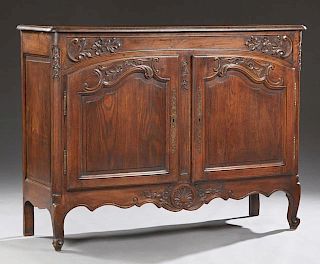 French Provincial Carved Oak Louis XV Style Sidebo
