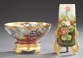 Two Pieces of Continental Porcelain, c. 1900, cons