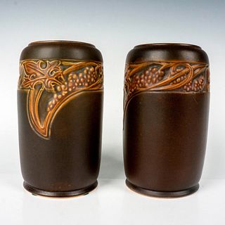 Pair of Roseville Pottery Vases, Rosecraft Vintage