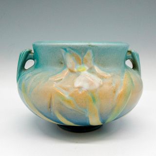 Roseville Pottery Double Handled Vase, Iris
