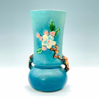 Roseville Pottery Vase, Apple Blossom Blue White