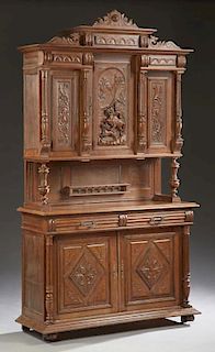 French Henri II Style Buffet a Deux Corps, 19th c.
