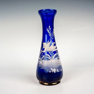 Mary Gregory Royal Blue Cherub Vase