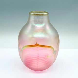 Correia Art Glass Pink Vase