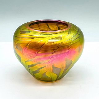 Lundberg Studios Art Glass Luster Vase