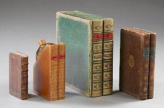 Group of Four French Faux Book Boxes, 19th c. and