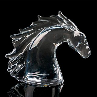 Daum Crystal Figurine, Horse Head