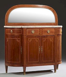 French Louis XVI Style Inlaid Carved Mahogany Bowf