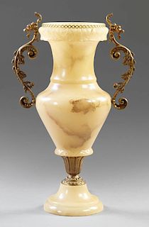 French Bronze Mounted Alabaster Urn Lamp, early 20