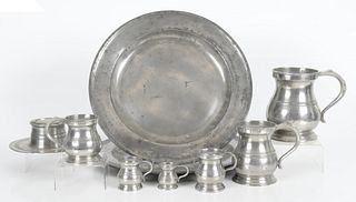 A Group of Antique Pewter