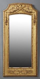 French Louis XVI Style Gilt and Gesso Pine Overman