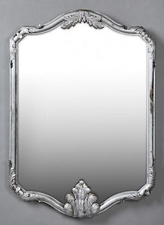 Cast Iron Overmantel Mirror, 20th c., of shield sh