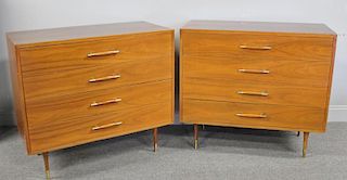 Midcentury Pair of Four Drawer Chests.