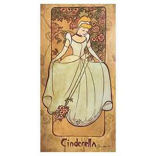 Tricia Buchanan-Benson, "Cinderella" Limited Edition on Canvas from Disney Fine Art, Numbered and Hand Signed with Letter of Authenticity