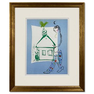 Marc Chagall (1887-1985), "La Maison de Mon Village" Framed Lithograph with Letter of Authenticity.