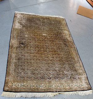Finely Woven Vintage Silk Carpet .