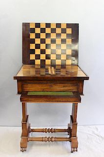 A Fine William IV Rosewood Game Table.