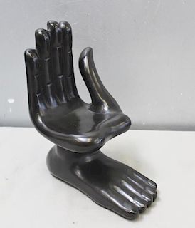 Pedro Friedeberg Hand Foot Bronze Sculpture.