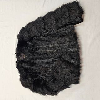 Black Dyed Fur Jacket